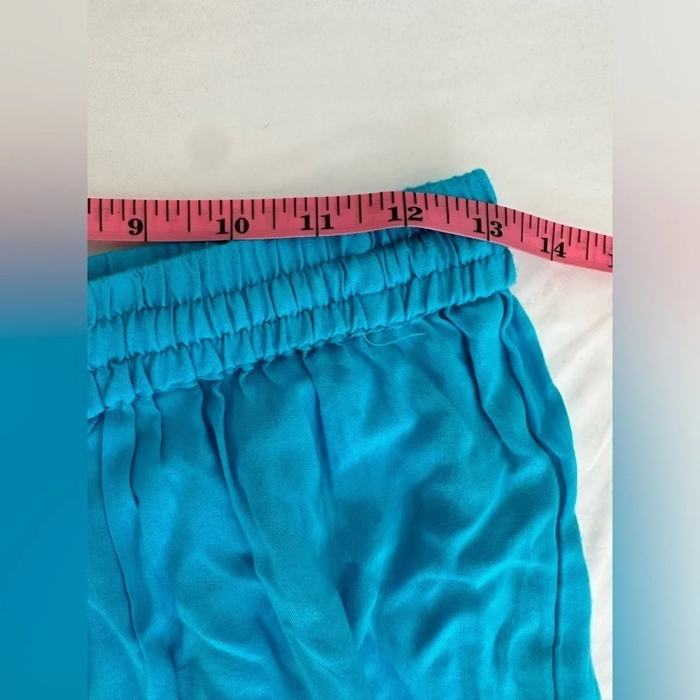 🎉Connection 18 Aqua Blue Palazzo Pants Lightweight Size S/M - Picture 6 of 7